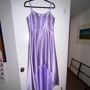 High-low lavender dress with pockets
